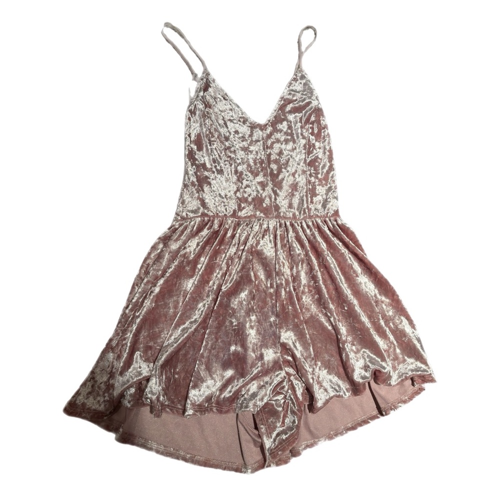 Velvet Light Pink Romper size S